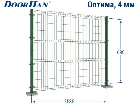 Купить 3D заборную секцию ДорХан 2535×630 мм в Тюмени от 992 руб.